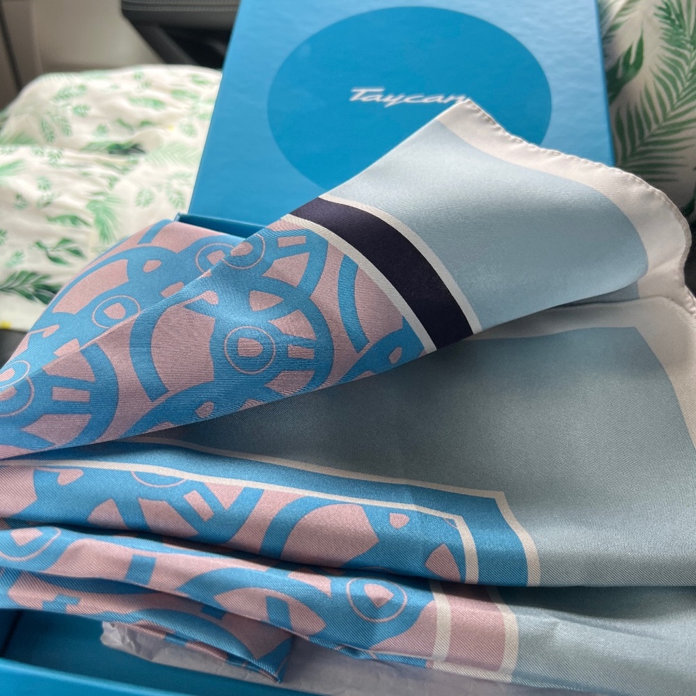 Porsche Taycan silk scarf